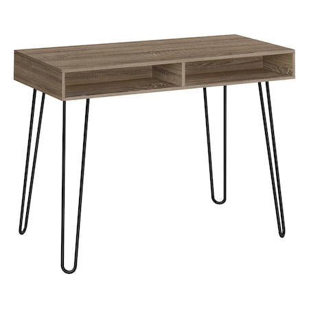 Monarch Specialties Computer Desk, Home Office, Laptop, Left, Right Set-up, Storage Drawers, 40"L, Work, Metal, Brown I 7772